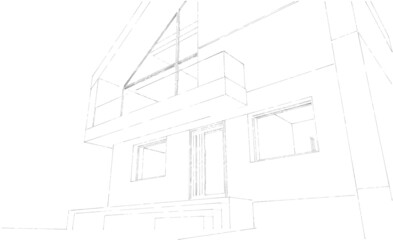 sketch of house