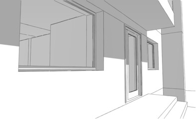 3d rendered illustration of a modern building