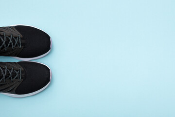 Composition of sports equipment. Healthy lifestyle concept.