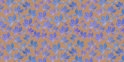 Background from leaves of wild grape. Banner.