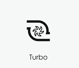 Turbocharger vector icon. Editable stroke. Symbol in Line Art Style for Design, Presentation, Website or Apps Elements, Logo. Pixel vector graphics - Vector