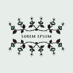 hand drawn flora logo concept, editable vector file for all of your graphic needs.