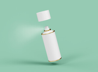 Floating Spray Can Mockup