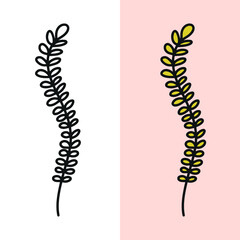 flat leaf icon, editable vector file for all of your graphic needs.