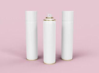 Three Aerosol Spray Cans