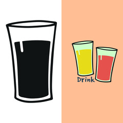 flat drink logo icon, editable vector file for all of your graphic needs.