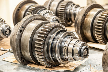 Spindle for CNC machine toolholders in stock. Repair shop of cnc metal-cutting machines.