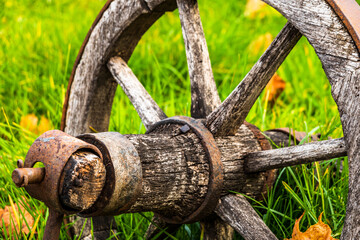 old wagon wheel