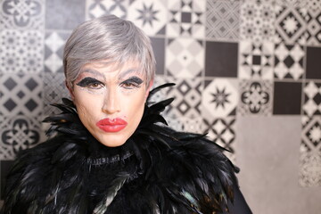 Stunning drag queen close up