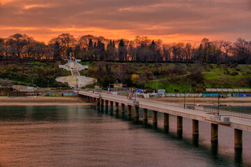 Fototapeta premium sunset at the pier