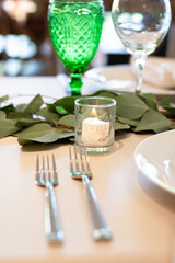 table setting for a dinner