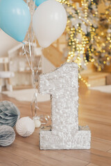 First birthday and new year decoration 