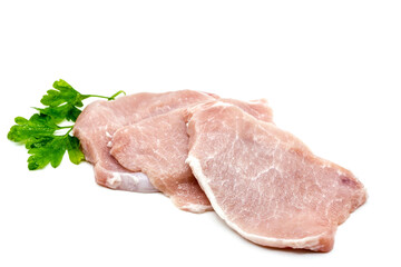 schnitzel meat isolated on white background