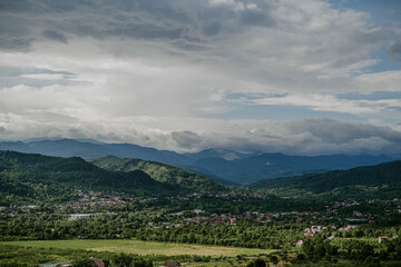 Naklejka premium landscape with mountains