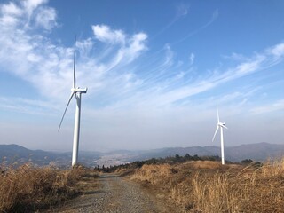 wind turbines farm