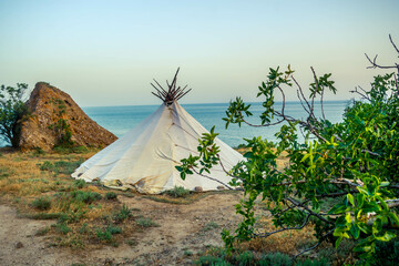 Wigwam by the sea