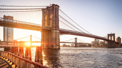 The Brooklyn Bridge in New York city, USA