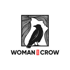 woman and crow logo inspiration