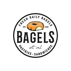 Bagels Bakery vintage  logo inspiration