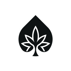 Cannabis Tree Drops Oil logo design inspiration
