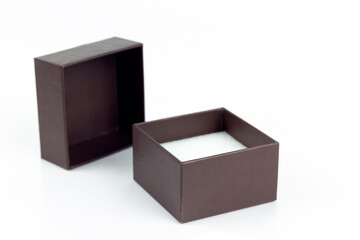 opened gift box, jewelry box, isolate on white background