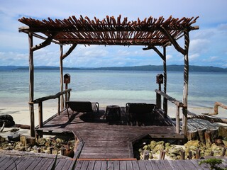 wooden pier on the beach