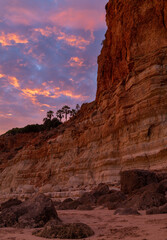 Fototapeta na wymiar Porto de Mos cliffs in Algarve Portual.v