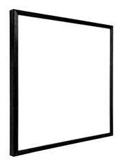black wood photo frame isolated