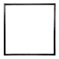 black wood frame isolated on white
