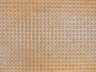 Square ceramic mosaic pattern, caramel color ceramic tile with many little squares
