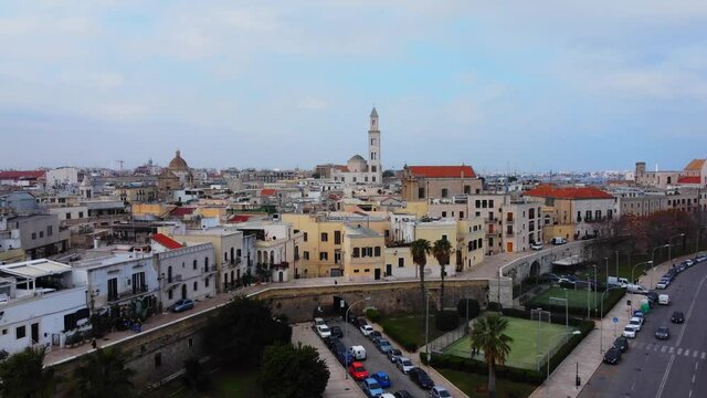 Aerial view over the city of Bari in Italy - travel photography
