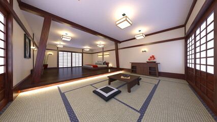 和モダンな部屋