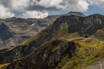 Fototapeta na wymiar Grossglockner mountain scenic road in Austria in Alps