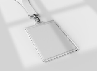 3d Top view of ID Holder Mockup