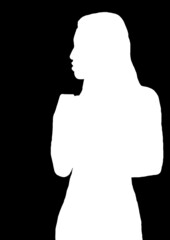 profil femme fond noir © c-chez-marc