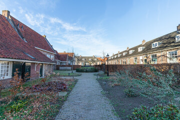 Fototapeta premium Old historic almshouse in the center of Amersfoort.