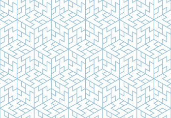 The geometric pattern with lines. Seamless vector background. White and blue texture. Graphic modern pattern. Simple lattice graphic design