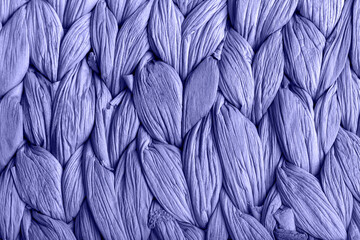 Abstract woven mat texture background very peri color. Color trend of the year 2022.