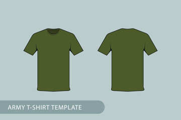 Army T-shirt Template, Perfect For T-Shirt Design Preview Mockups.