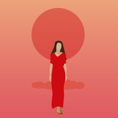 Woman as female gender symbol