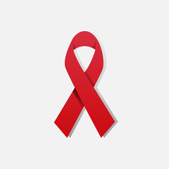 Red ribbon symbol vector illustration