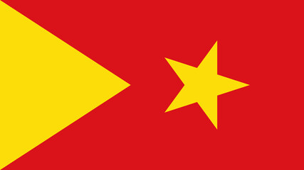 Tigray flag. Official colors. Correct proportion