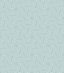 Seamless vector ornament. Modern background. Geometric modern light blue and white pattern