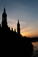 Basilica backlight at sunset