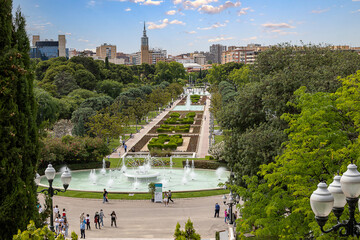  big green park in saragossa spain on a warm sunny day lookout point