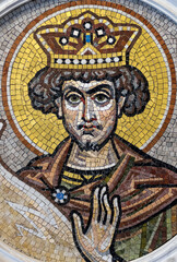 Fototapeta na wymiar Mosaic icon of the king, prophet and psalmist David