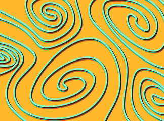 Abstract background with wavy and curly pattern