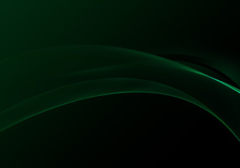 Abstract background waves. Black and spruce green abstract background for wallpaper or business card