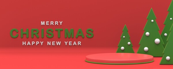 Merry Christmas and Happy New Year 3D