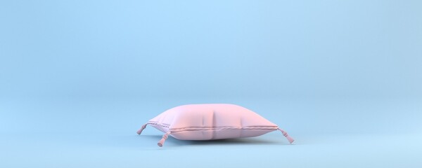 Pink luxury pillow 3D